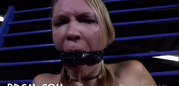 Girl in latex dress gets wild pussy and anal prodding